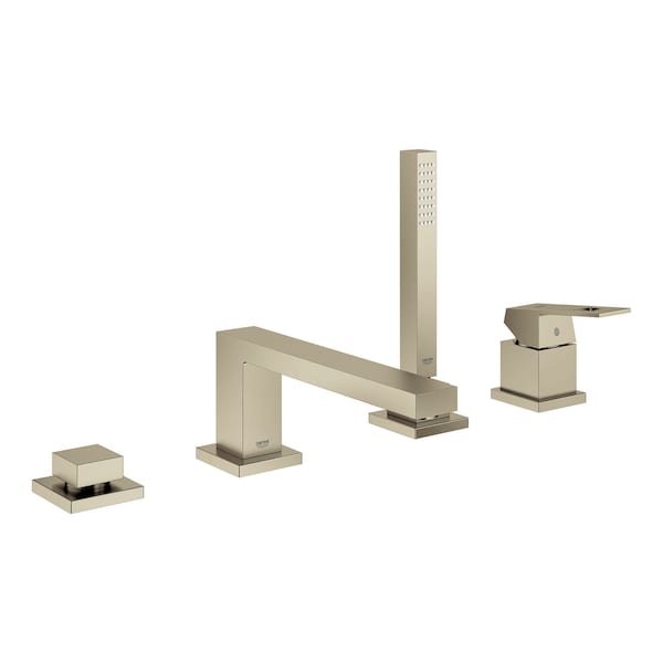 Roman Tub Filler With Personal Hand Shower, Brushed Nickel